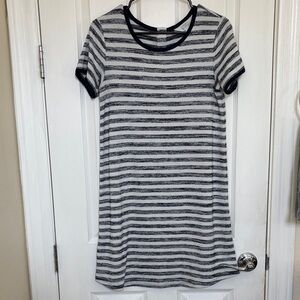 Market & Spruce Black and White Striped Mini Dress